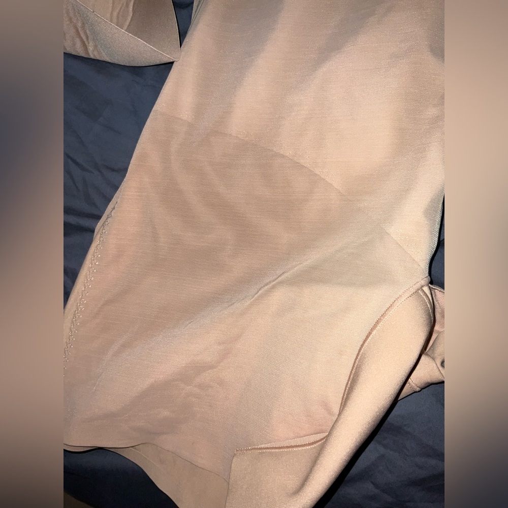 Honeylove Sculptwear Low Back Mid-Thigh Bodysuit 3X NWT Sand compression shaper - Picture 10 of 11